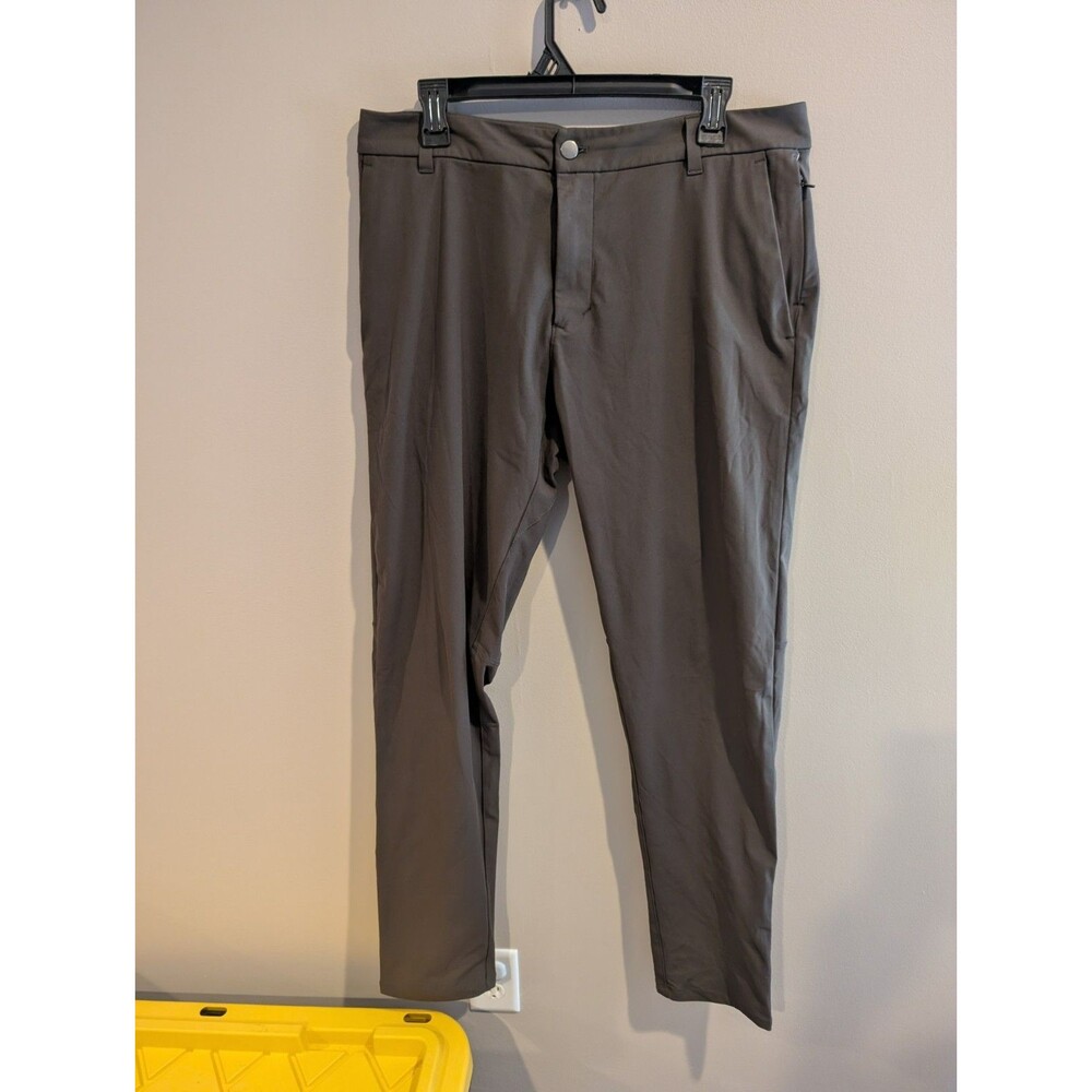 Lululemon Men's 34x32 ABC Classic Fit 5 Pocket Warpstreme Pants Green Office